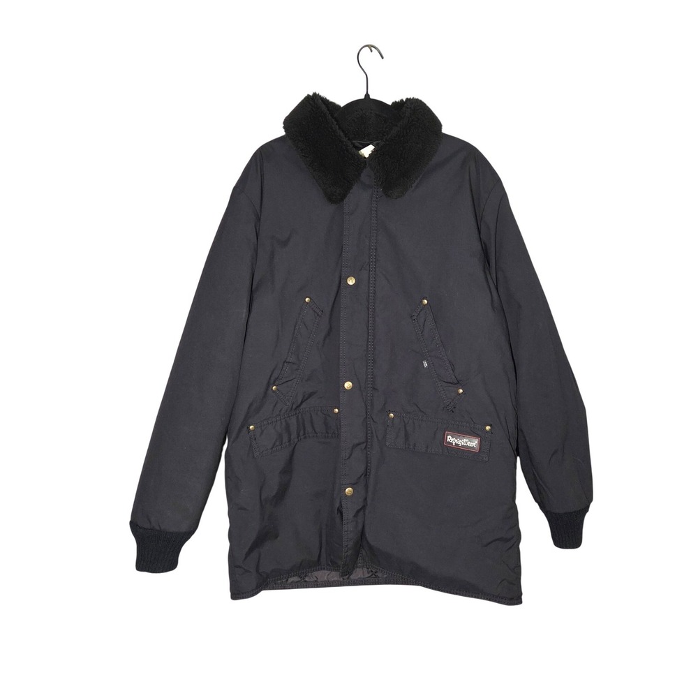 RefrigiWear Parka Jacket Mens XL Black Insulated Vintage Winter Workwear USA
